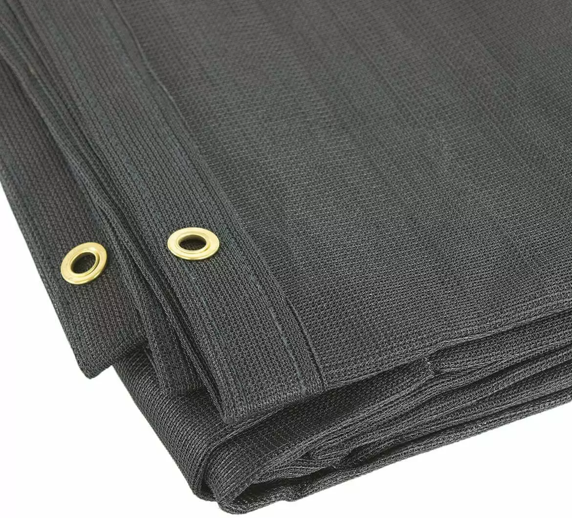 NATIONAL STANDARD Heavy Duty Black Knitted Mesh Tarp Grommets 10x20 FT