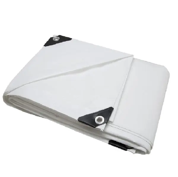 ProSource TW2030 White Plastic Tarp Extra Large Waterproof Cover Events and Storage