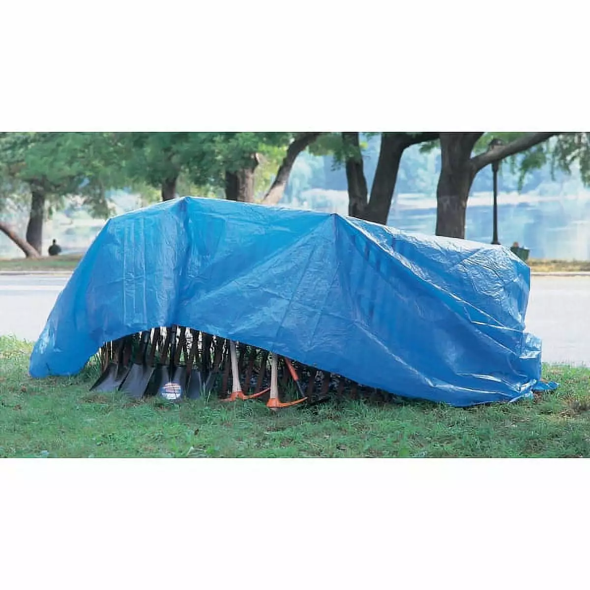 Multiple Use Tarps 25 ft Long 15 ft Wide Polyethylene Blue Various Applications