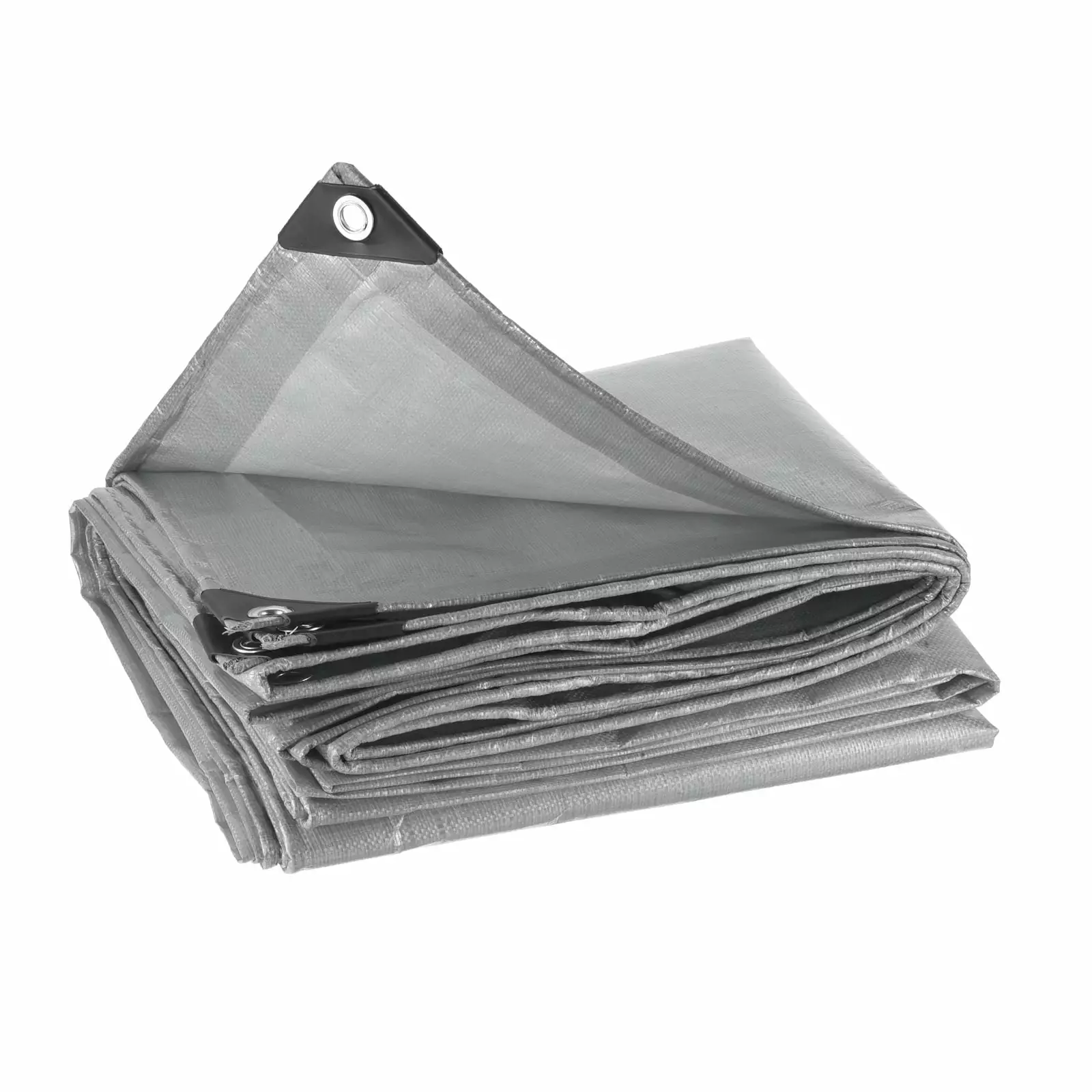 Uxcell 10x10ft Heavy Duty Waterproof PE Outdoor Tarp Cover Roof Cargo Silver