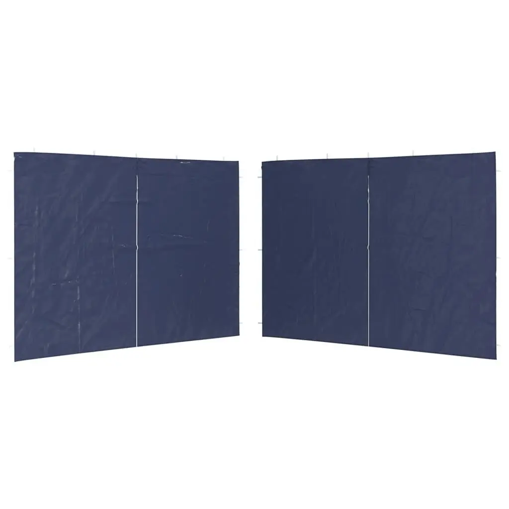 Party Tent Sidewall 2 pcs Zipper PE Blue Waterproof Event Canopy Accessory