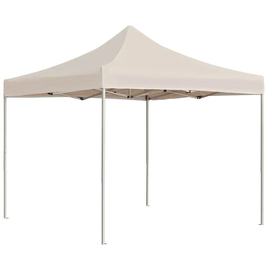Professional Folding Party Tent Aluminum Frame 9.8x9.8 Feet Cream Outdoor Canopy