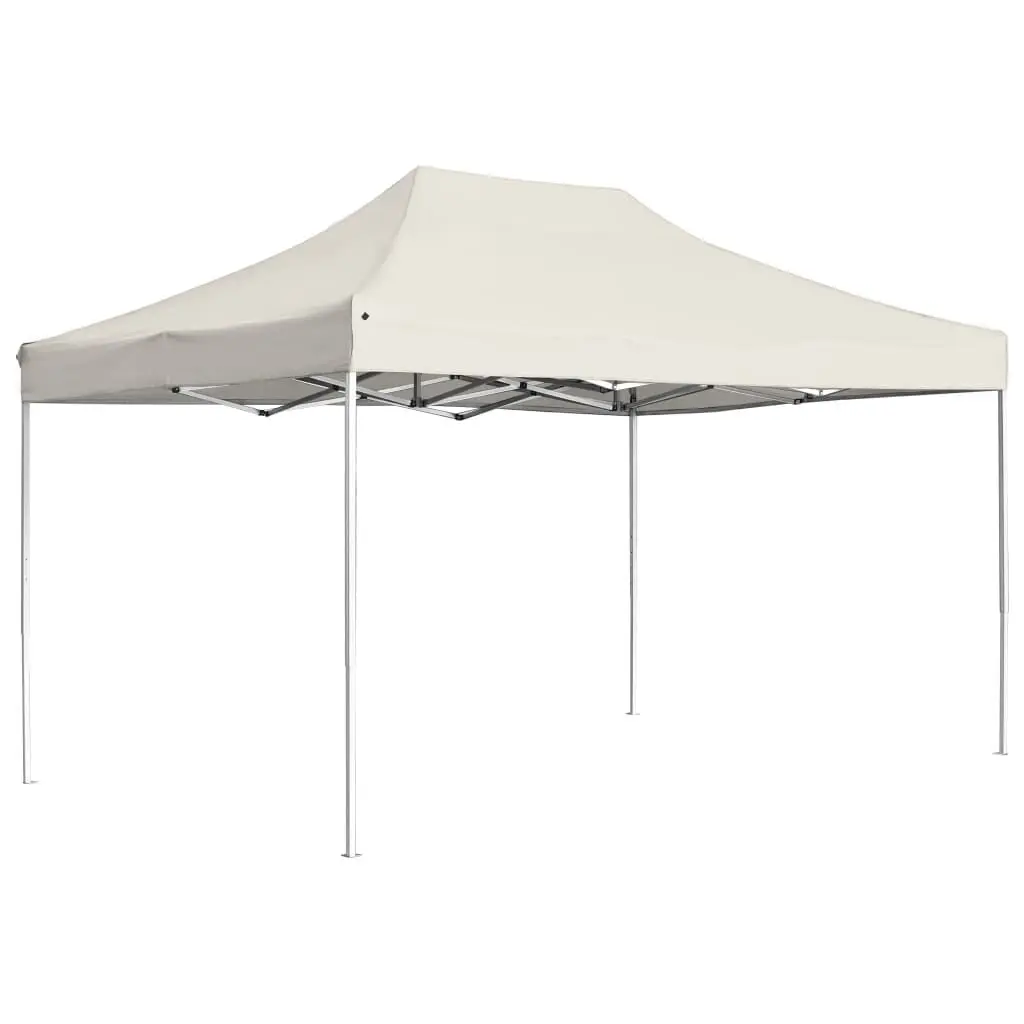 Professional Folding Party Tent Aluminum Frame 14.8x9.8 Feet Cream Large Canopy