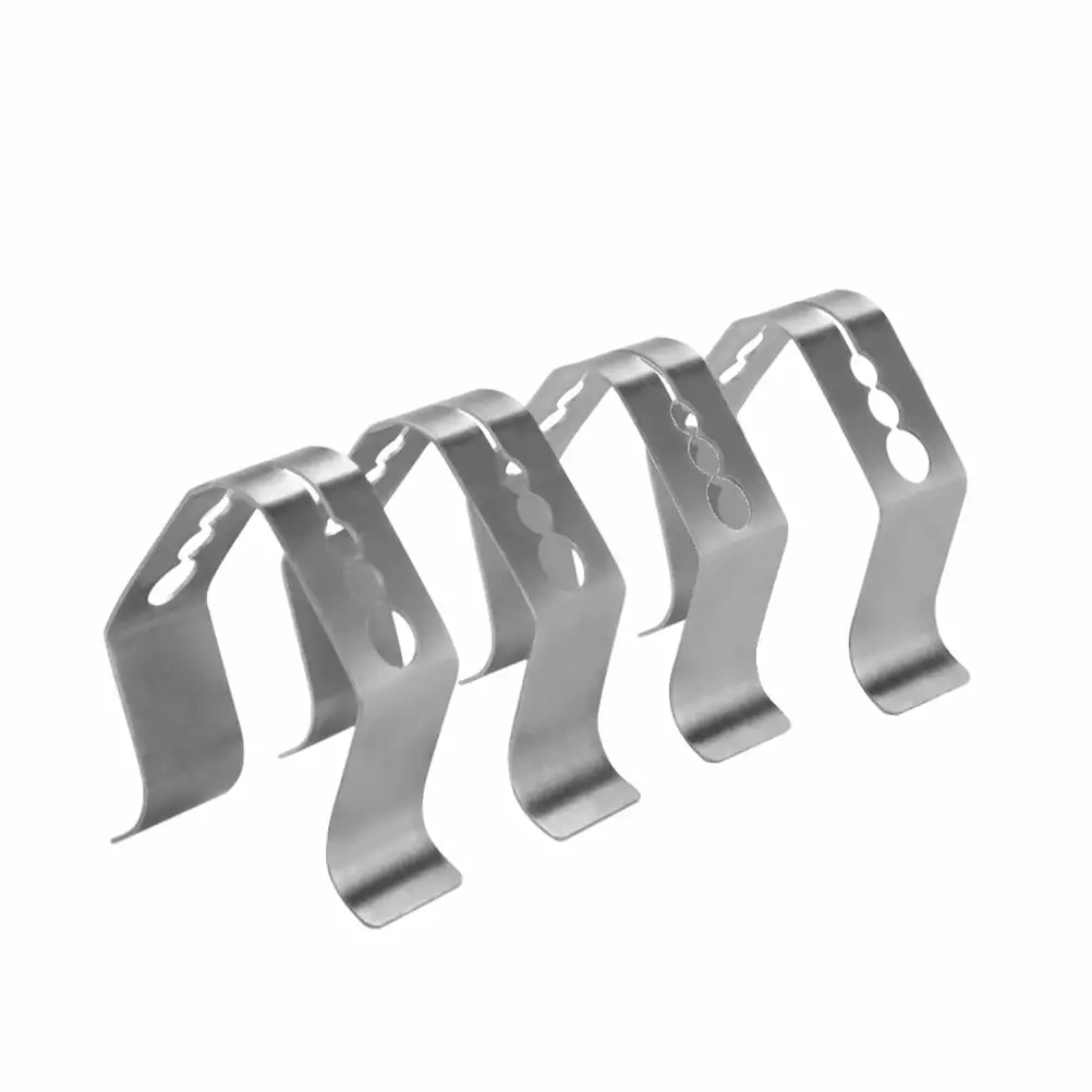 Abenow 4Pcs Meat Thermometer Probe Clip 3 Holes Grill Clips Barbecue Thermometer Holders Size