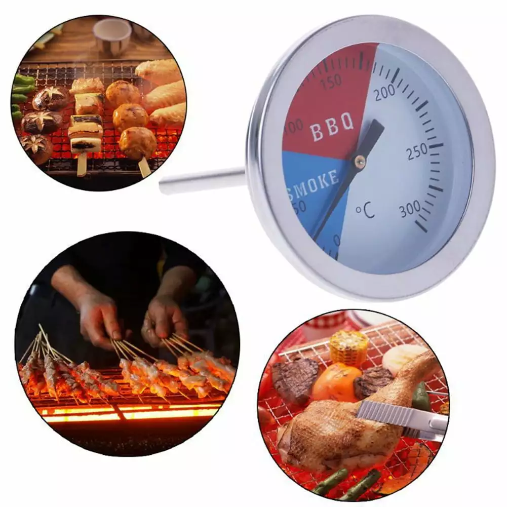 BBQ Grill Temperature Gauge - Waterproof Stainless Steel Cooking Thermometer Kamado Joe Charcoal