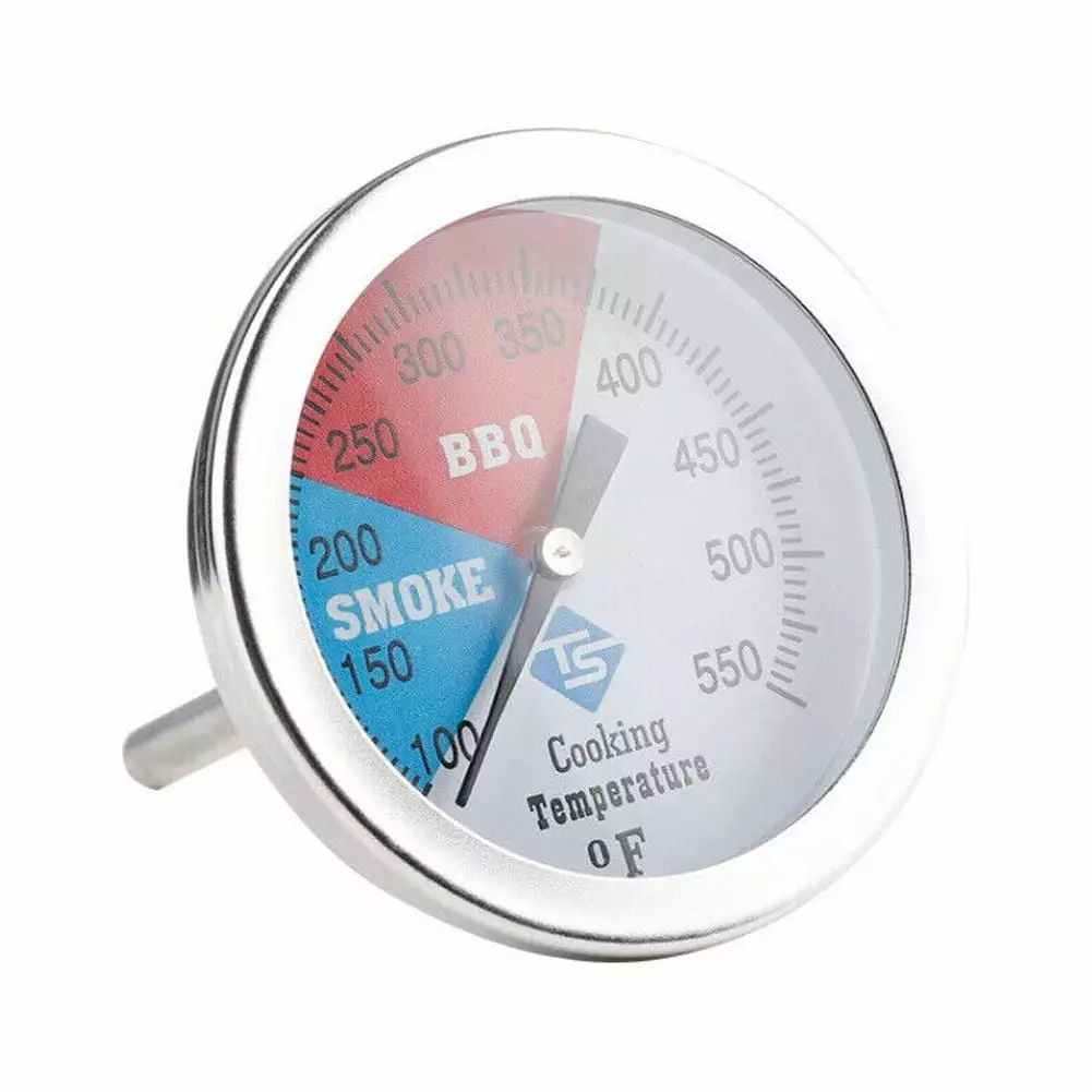US 1-2 Pcs 2 Thermometer Grill Temperature Gauge Accurate BBQ Grill Smoker Pit