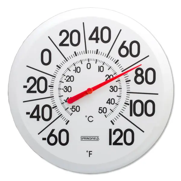 Springfield 90007 13.25" Low Profile Patio Thermometer Outdoor