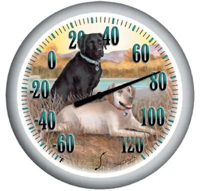 Springfield 90007-60 Labradors Large Dial Thermometer 13.25-Inch Outdoor Use