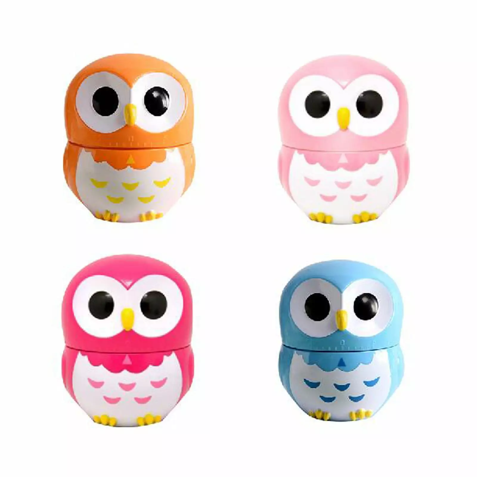 55 Minutes Kitchen Timer Alarm Mechanical Owl Shaped Timer Clock Cooking Indoor Outdoor Thermometer