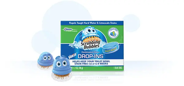 Scrubbing Bubbles 70480 Vanish Continuous Clean Drop-Ins 3.4 Oz Blue 3-Pack