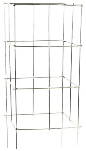 Glamos Wire 701642 Stackable Square Folding Plant Support Tomato Cage 42 Inch Glamos Wire Products