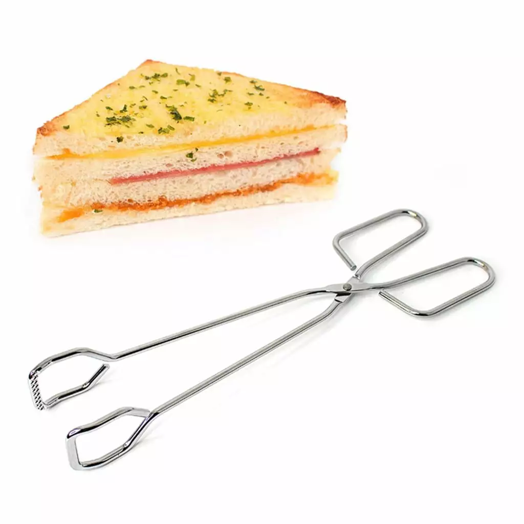 Ruifushidai Heavy Duty Stainless Steel BBQ Tongs Kitchen Cooking and Grilling