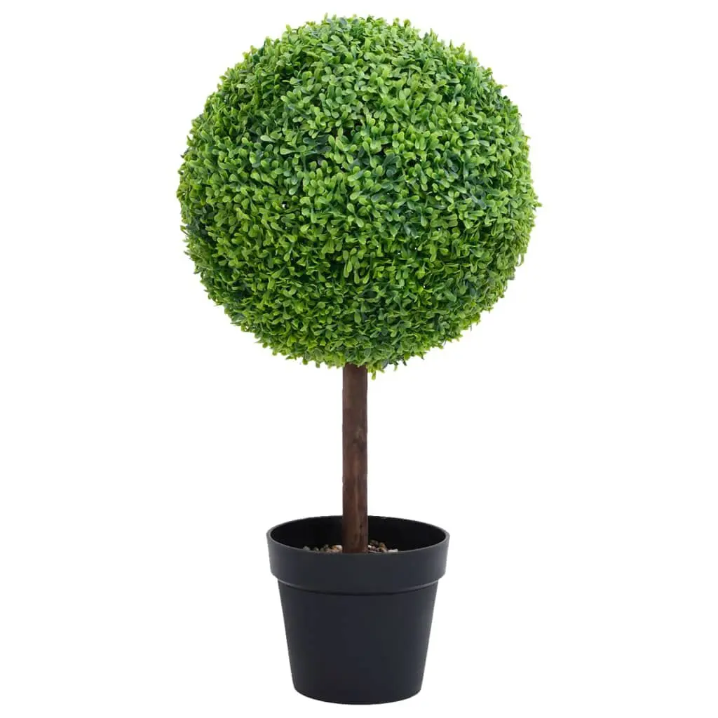 19.7 Inch Artificial Boxwood Plant Pot Ball Topiary Green Decor
