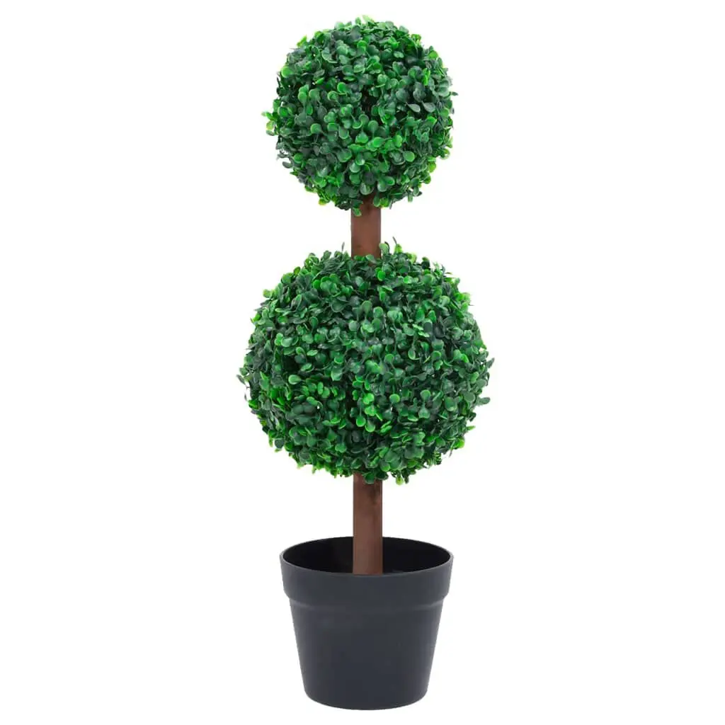 23.6 Inch Artificial Boxwood Plant Pot Ball Topiary Green Decor