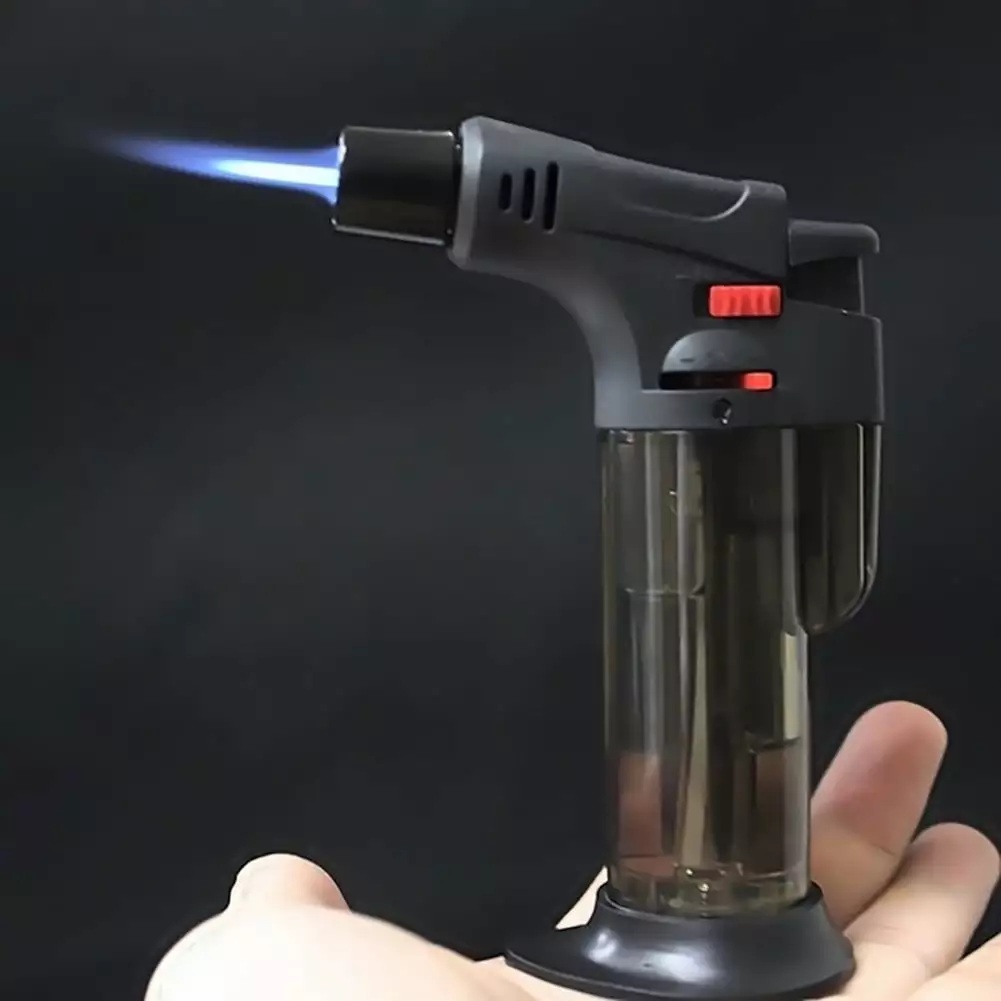 Farfi Refillable Butane Jet Torch Lighter Adjustable Cooking BBQ Flame Ignition Tool Black