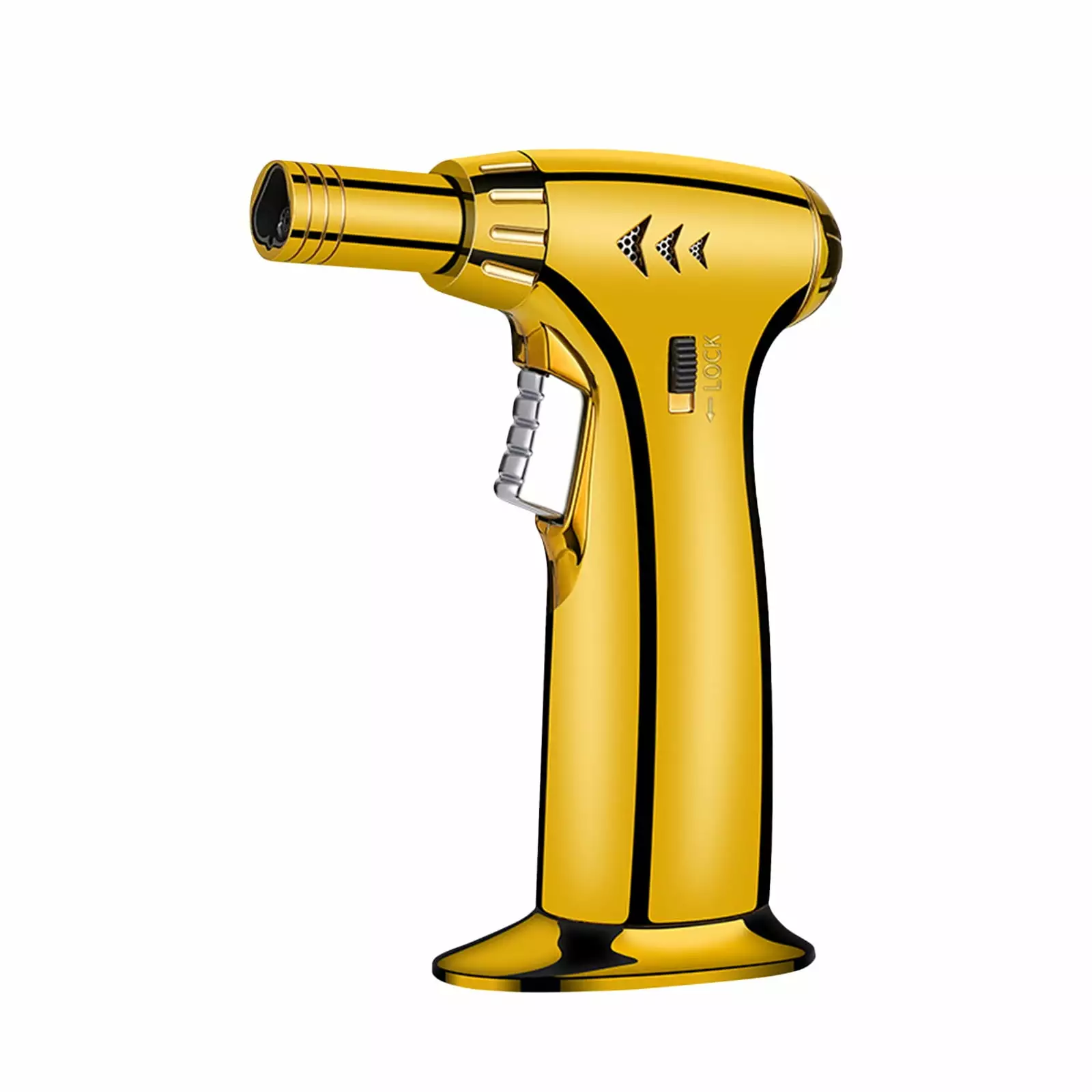 Windproof Straight Torch Blue Flame Lighter Butane Torch Turbine Torcher Inflatable Gas Windproof Lighter Refillable Butan...