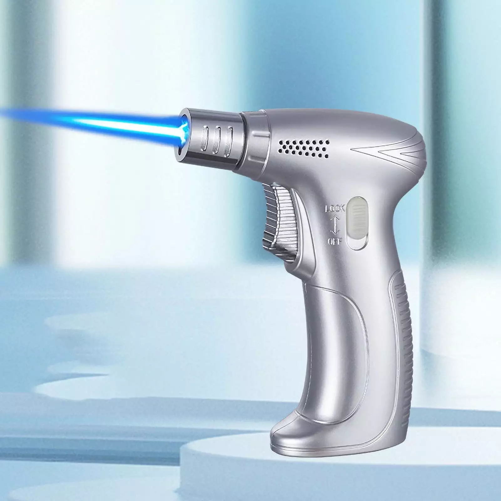 PTJKU Butane Torch Refillable Cooking Torch Adjustable Flame Dessert Baking Grilling Show