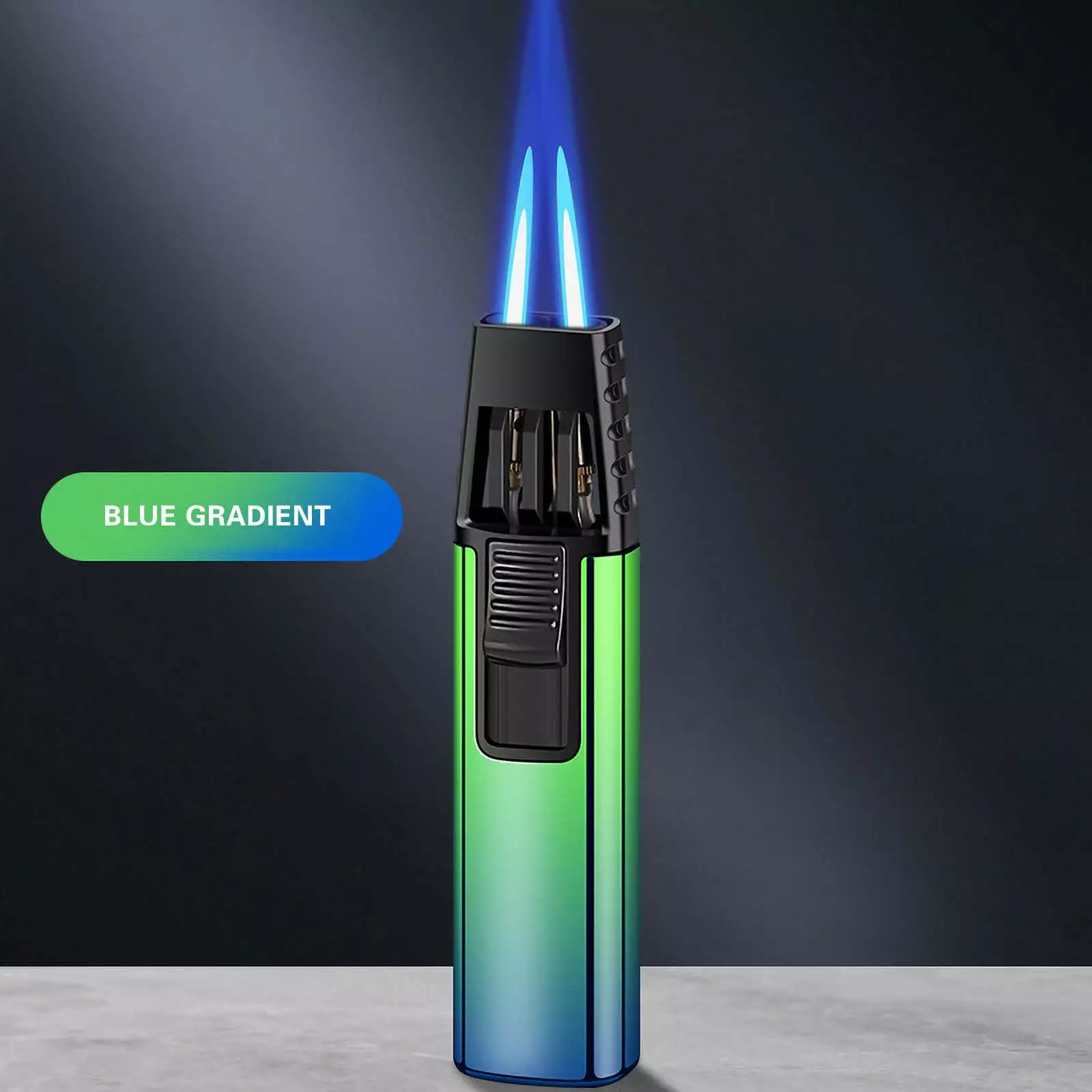 Fankiway Windproof Straight Torch Blue Flame Lighter Refillable Butane Torch Outdoor BBQ Baking