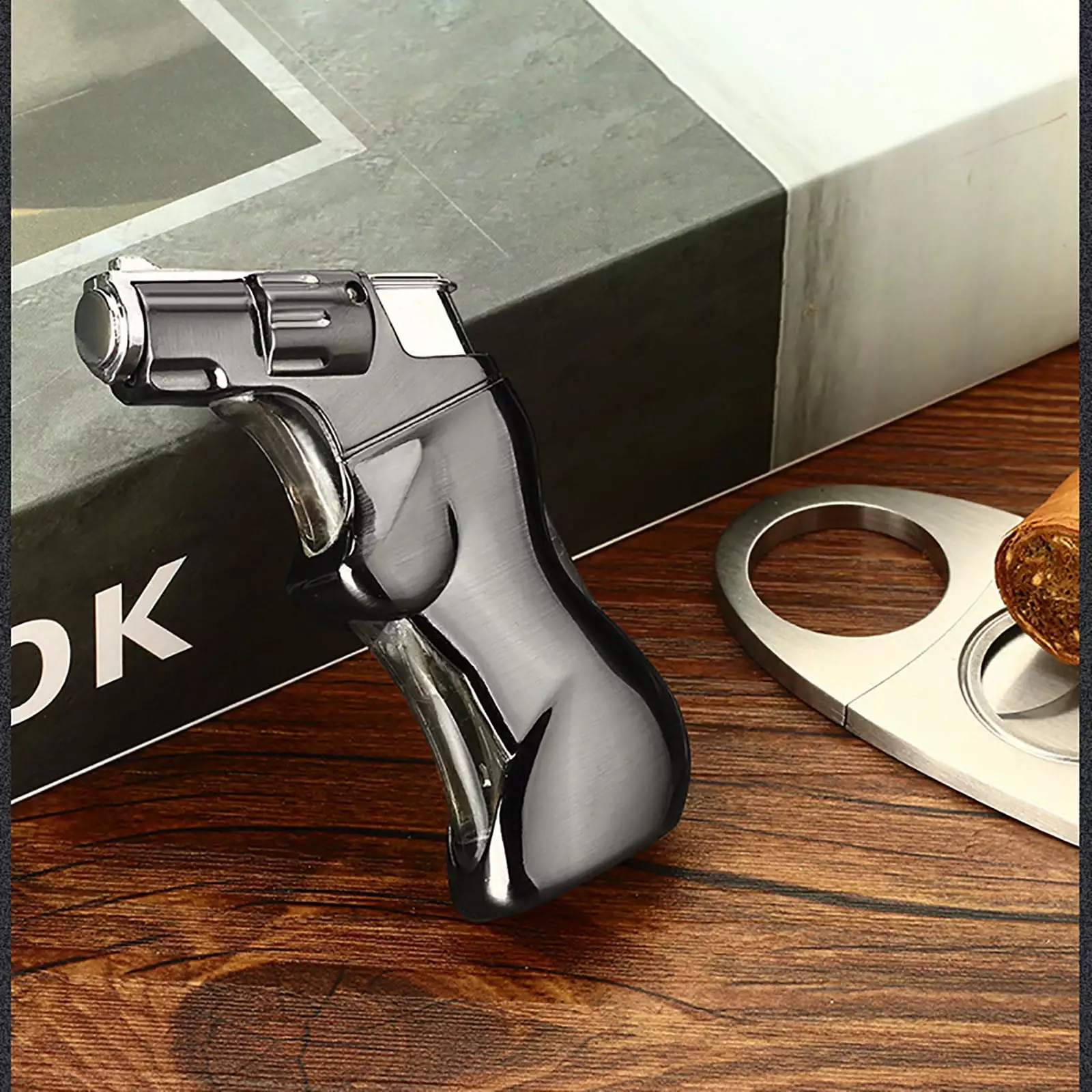 Ycolew Dual Flame Butane Torch Refillable Hand Held Mini Blow Torch Cooking Creme Brulee Soldering Welding and Resin Art