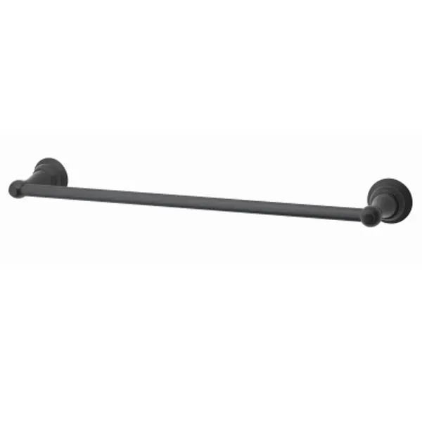 HomePointe 109718 Matte Black Vintage Towel Bar Bathroom Hardware