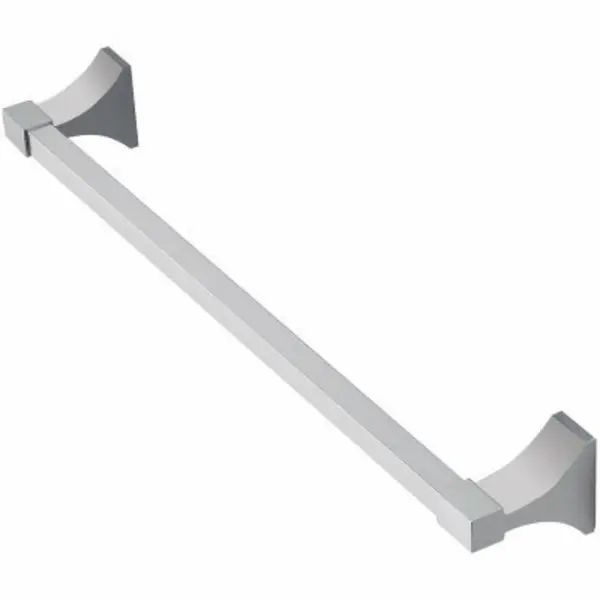 Homepointe 228233 Chrome Towel Bar Brass Base 18 Inch Elegant Bathroom Fixture