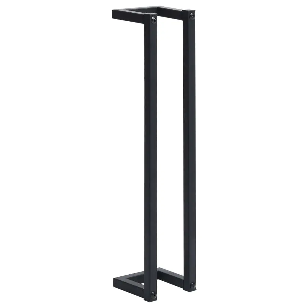 Towel Rack Black 5x5x23.6 Inches Iron Bathroom Accessory