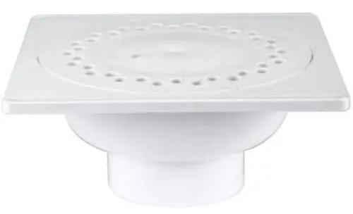 Sioux Chief 866-2PPK PVC Bell Trap Drain 6 x 6 Inches White