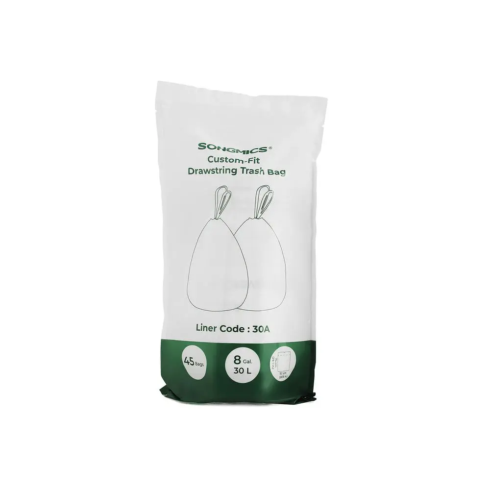 Drawstring Trash Bags Heavy-Duty Garbage Bags Kitchen Bathroom SONGMICS
