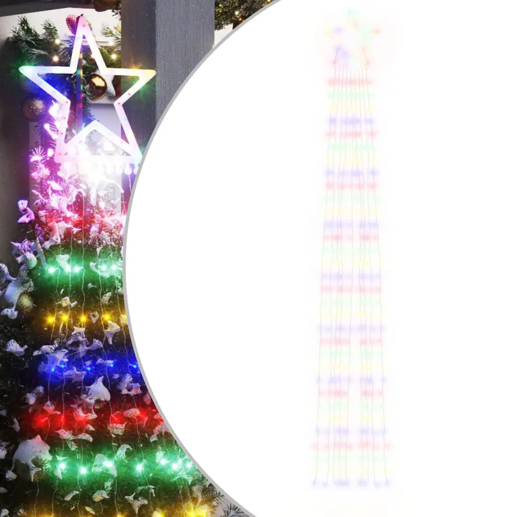 Christmas Tree Light 320 LEDs Colorful 147.6 Inch Holiday Decoration