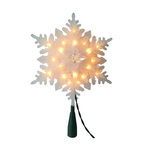 Santas Forest 36629 Christmas Snowflake Tree Top Decorative Holiday Ornament