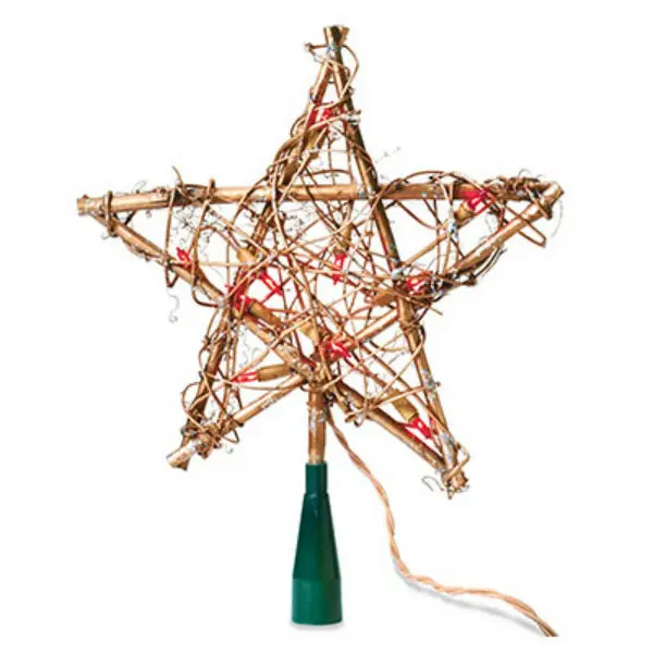 Sylvania 10-Light Grapevine Star Christmas Tree Topper