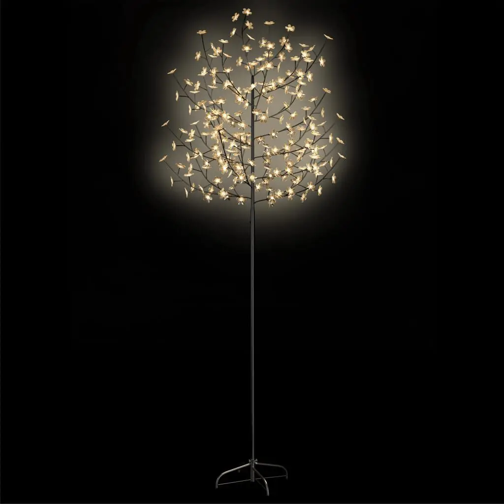 Christmas Tree 220 LEDs Warm White Light Cherry Blossom 7 ft Holiday Decor