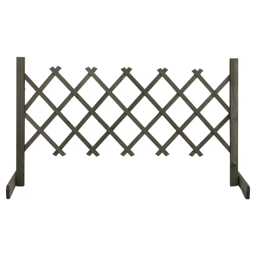 Garden Trellis Fence Gray 47.2x23.6 Inches Solid Firwood Plant Support