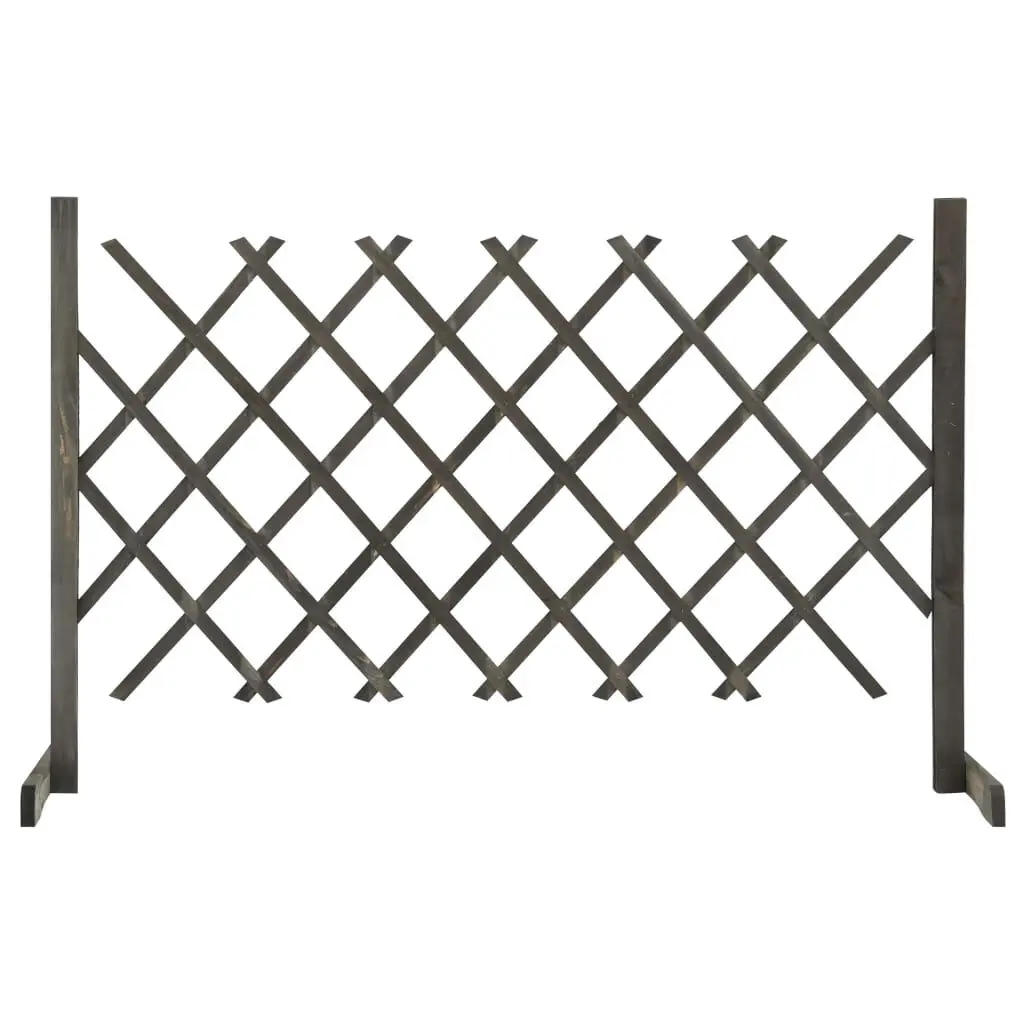 Garden Trellis Fence Gray 47.2x35.4 Inches Solid Firwood Plant Support