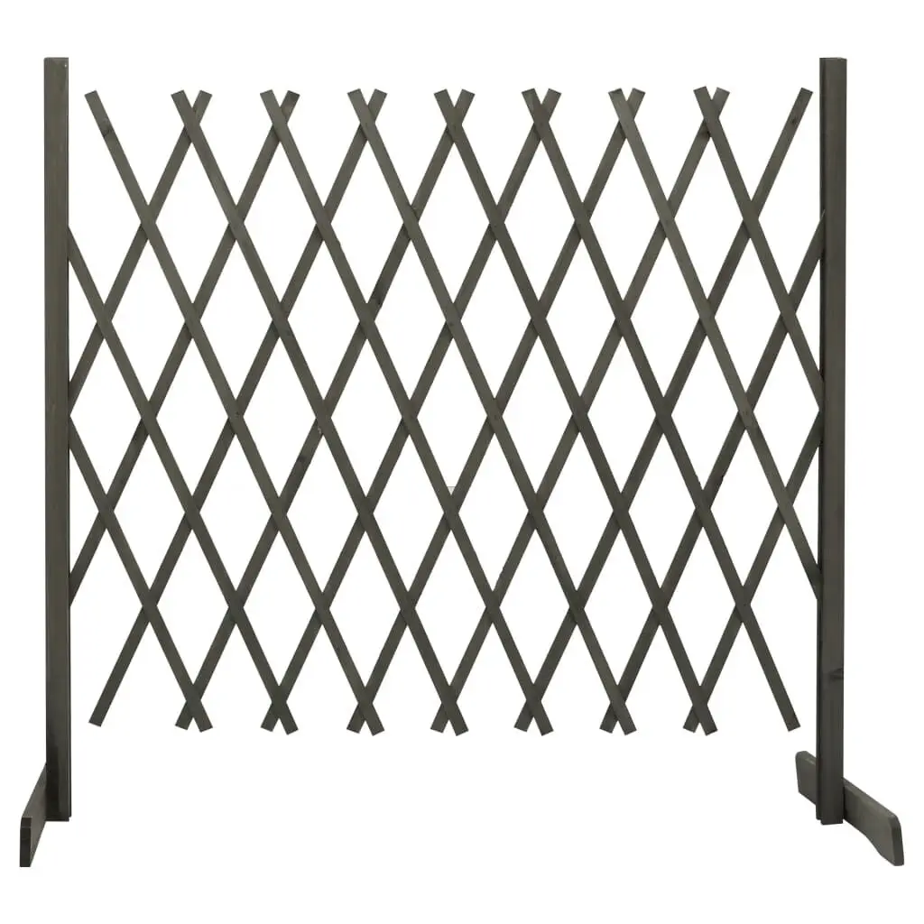Garden Trellis Fence Gray 70.9x39.4 Inches Solid Firwood Plant Support