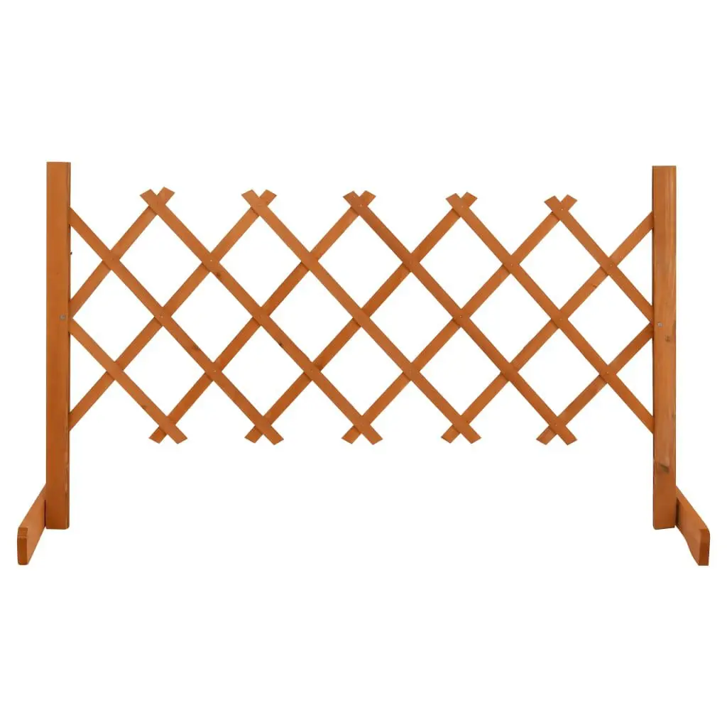 Garden Trellis Fence Orange 47.2x23.6 Inches Solid Firwood Outdoor Decor