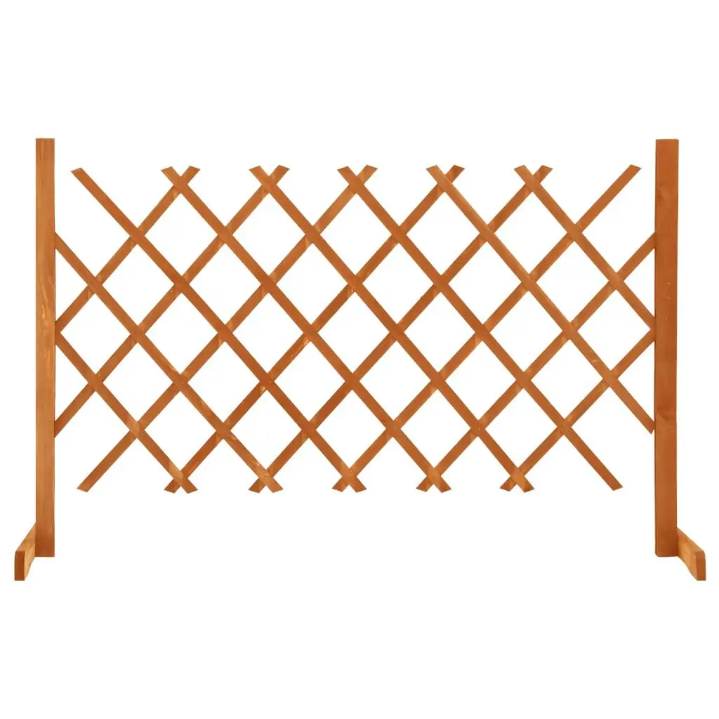 Garden Trellis Fence Orange 47.2x35.4 Inches Solid Firwood Outdoor Decor