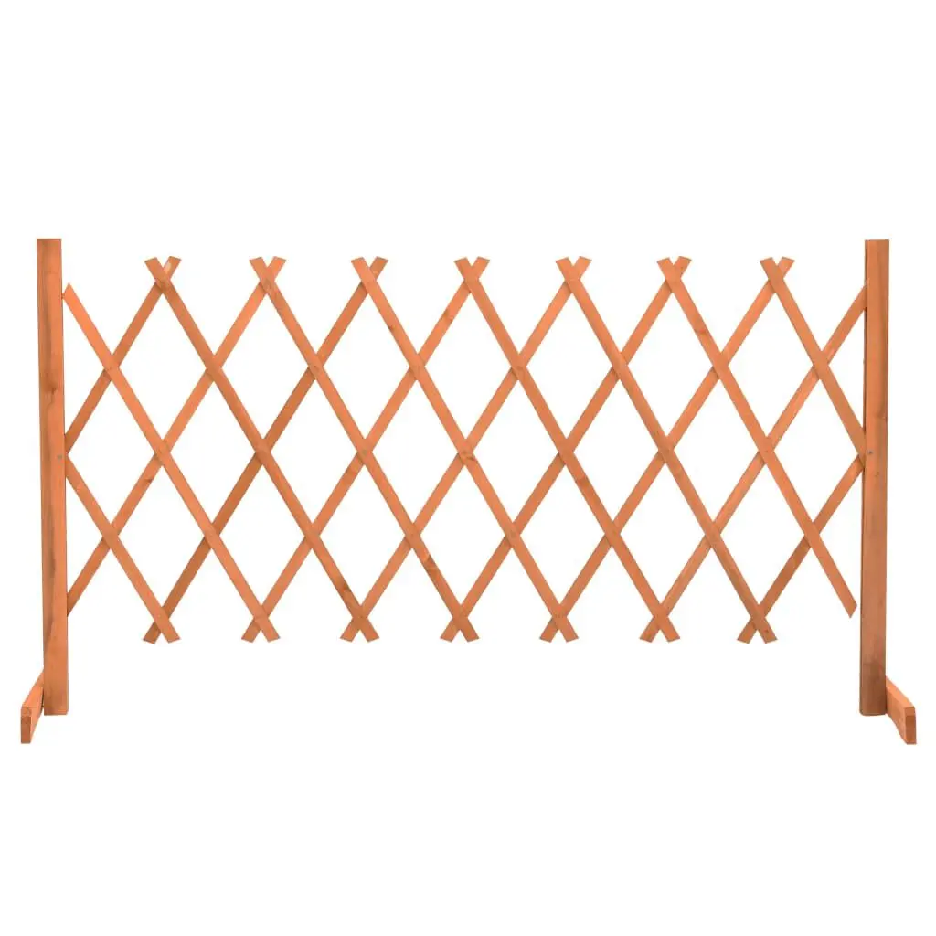 Garden Trellis Fence Orange 59.1x31.5 Inches Solid Firwood Outdoor Decor