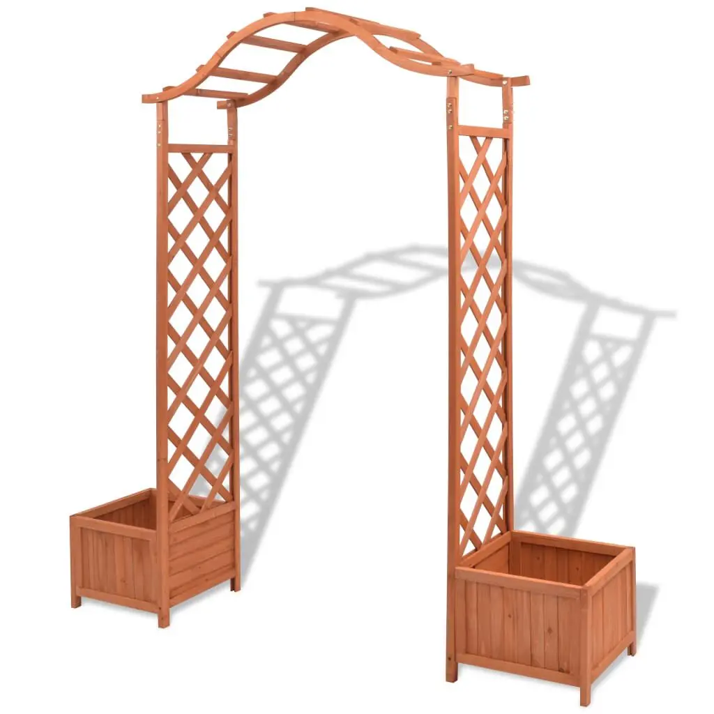 Trellis Rose Arch Planters 70.9x15.7x80.7 Garden Decor