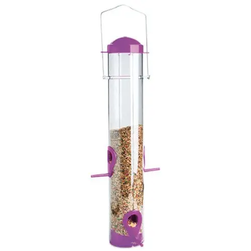 Audubon Dual-Port Wild Bird Finch Tube Feeder Multi-Colored 16 Inch