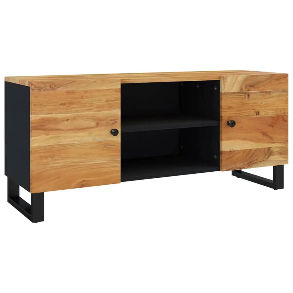 41.3x13x18.1 Solid Acacia Wood TV Stand Entertainment Center