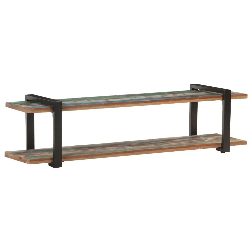 63 Inch Reclaimed Solid Wood TV Stand Large Flat Screen TVs