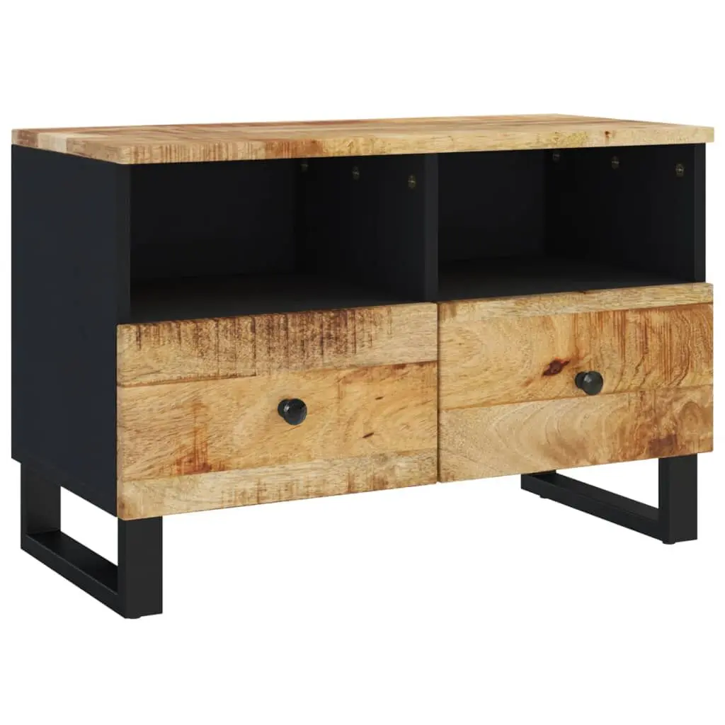 TV Stand 27.6x13x18.1 Inches Solid Wood Mango Entertainment Center