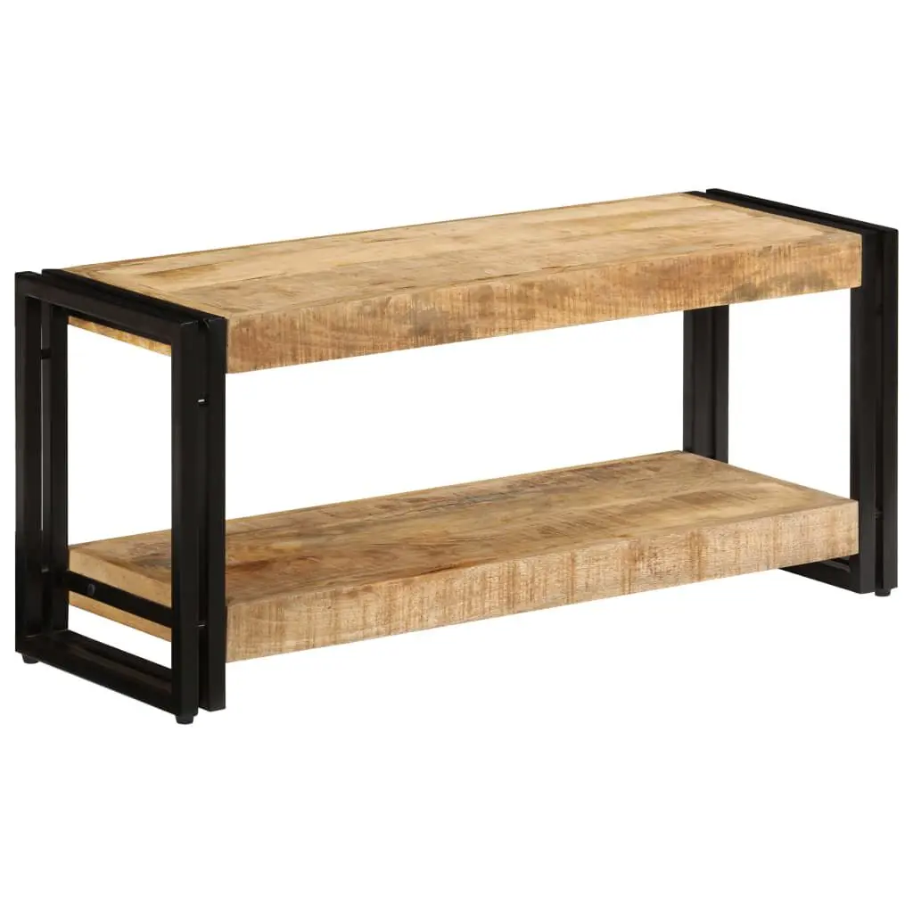TV Stand 35.4 Inches Solid Mango Wood Media Console Living Room