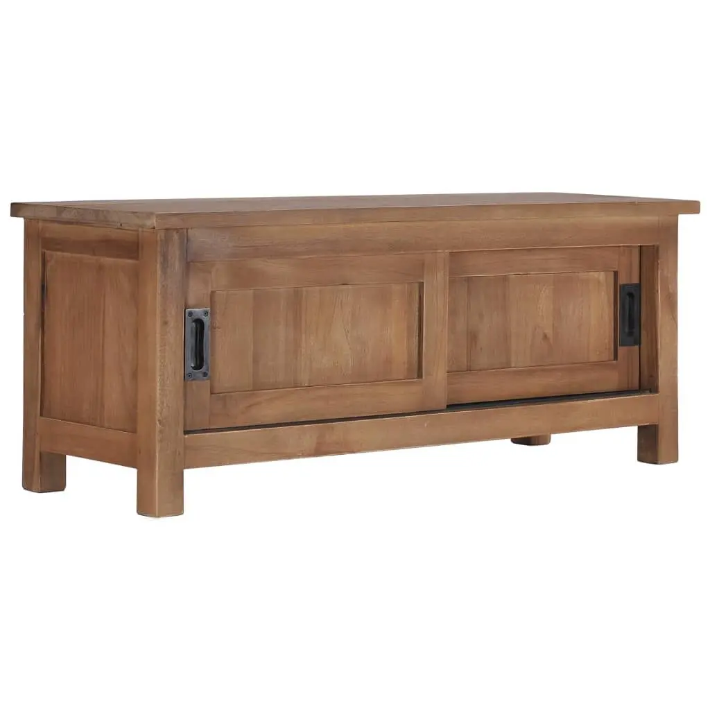 TV Stand 35.4x11.8x13.8 Solid Wood Teak Entertainment Center