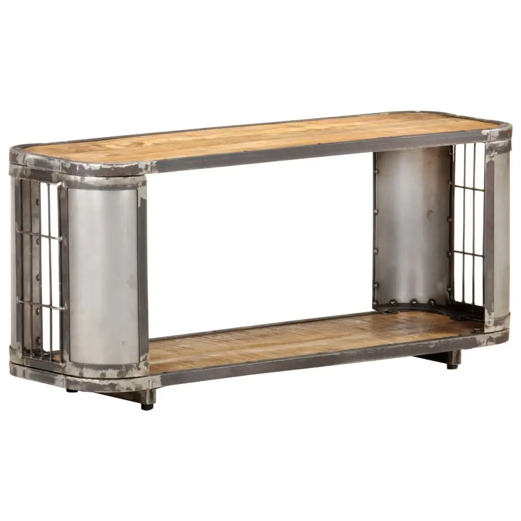TV Stand 35.4x11.8x15.7 Inches Solid Wood Mango Modern Entertainment Center