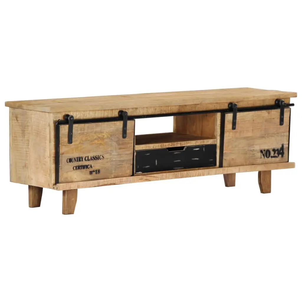 TV Stand 47.2x11.8x15.7 Solid Wood Mango Entertainment Center