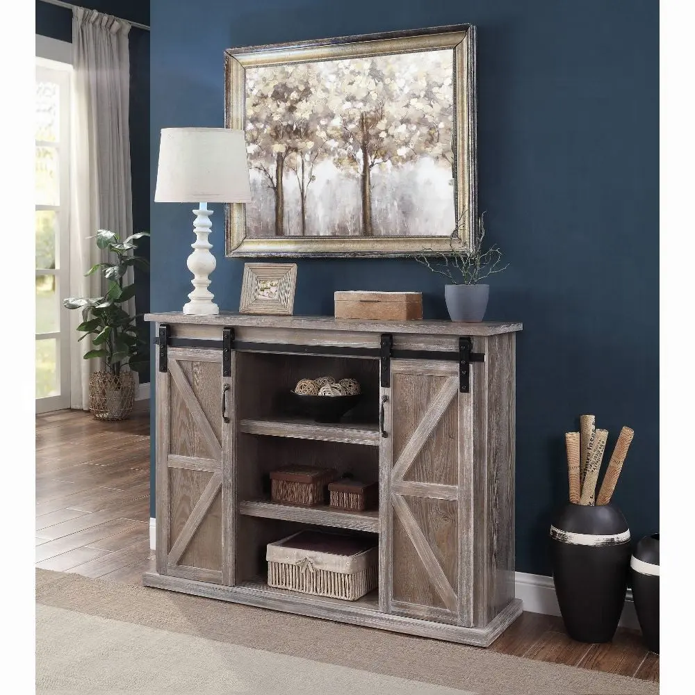 Rustic Natural 2 Door TV Stand 40 Inch Primary Living Space furniture max