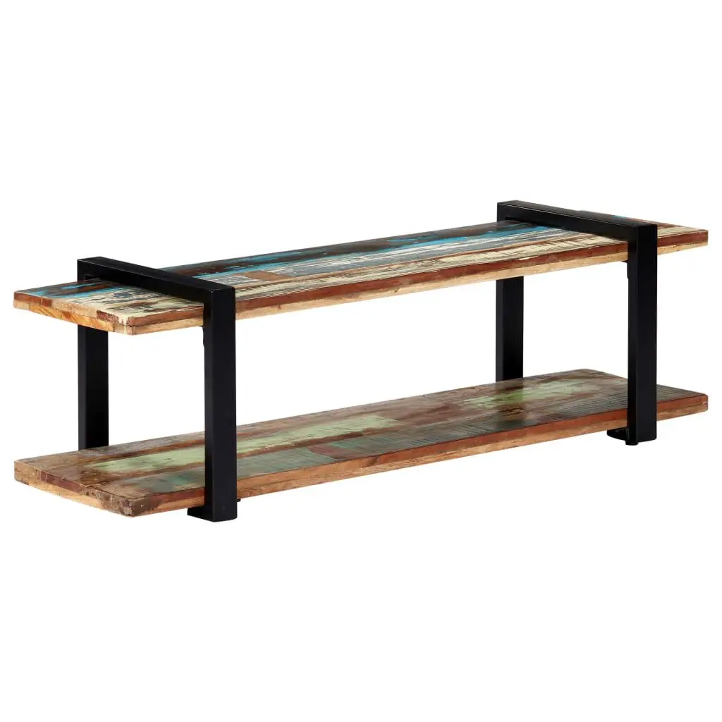 TV Stand 51.2x15.7x15.7 Inches Solid Wood Reclaimed Entertainment Center