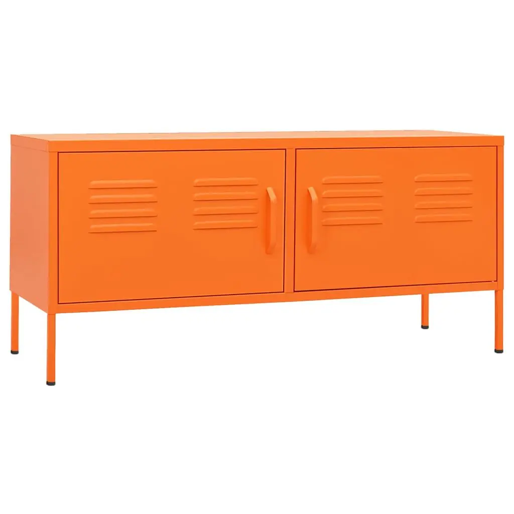 TV Stand Orange 41.3x13.8x19.7 Inches Steel Media Console